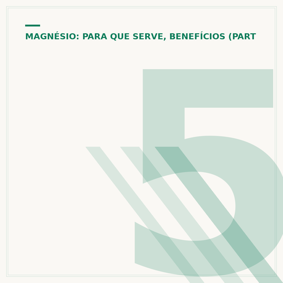 5 malta magnésio: para que serve e benefícios para você