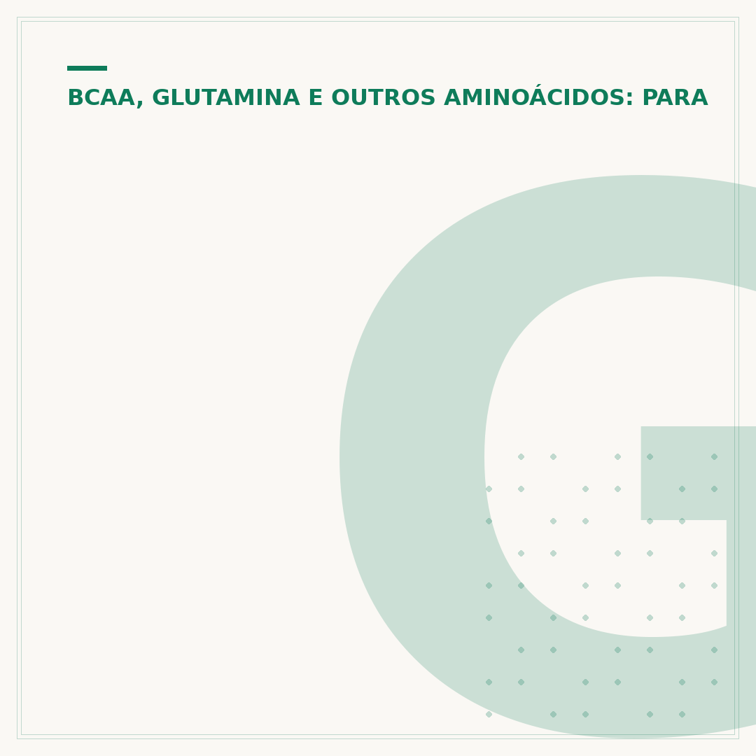 Glutamina: prende ou solta o intestino? Entenda o efeito