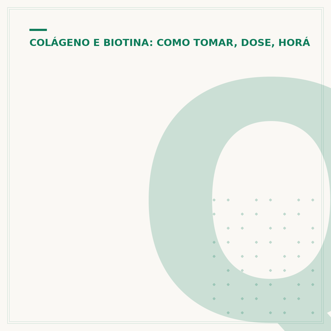Qual o melhor horário para tomar biotina para o cabelo?