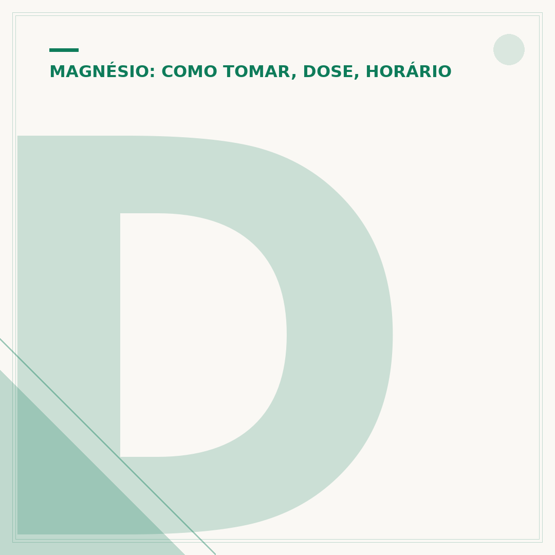 Dosagem usual de magnésio quelato