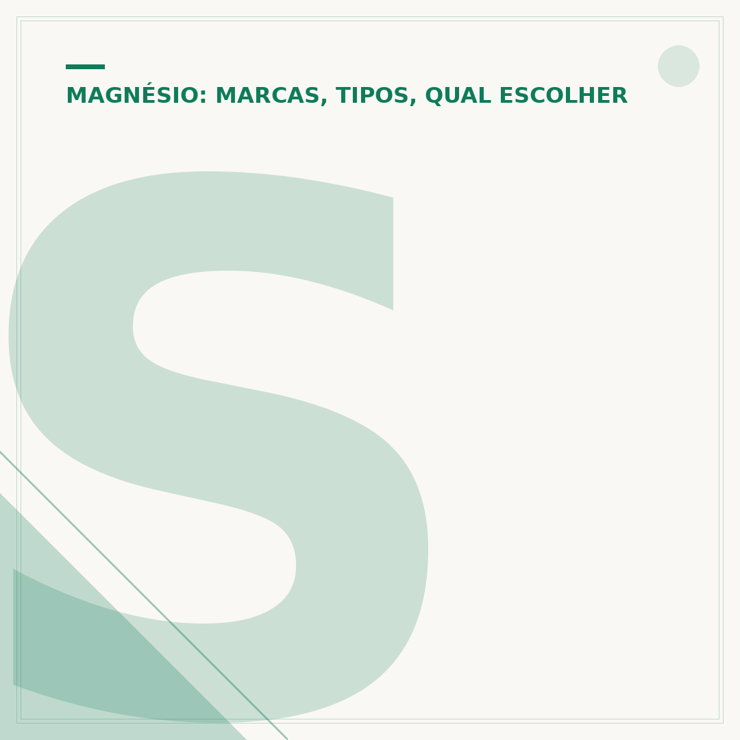 Suplemento alimentar de magnésio