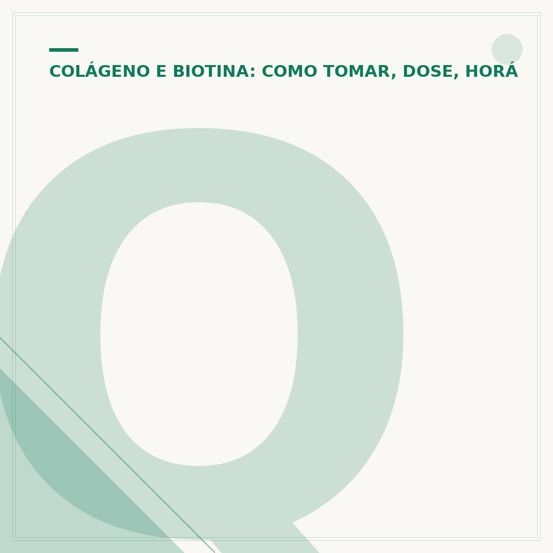Qual o melhor horário para tomar biotina?