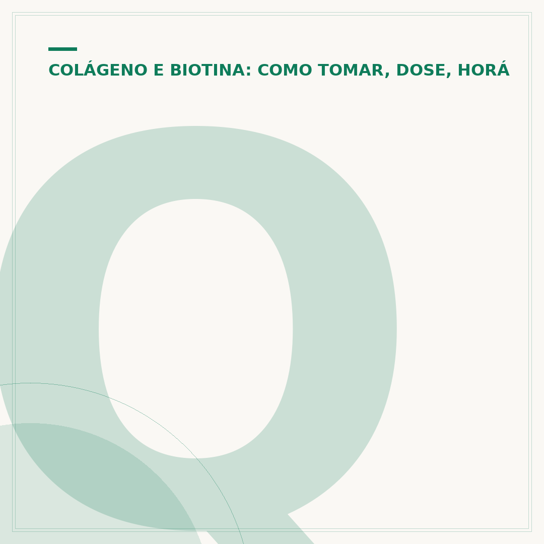 Qual melhor horário para tomar colágeno Renovabé?