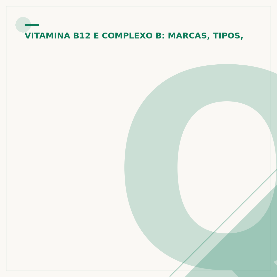 Qual a melhor vitamina do complexo B para você?