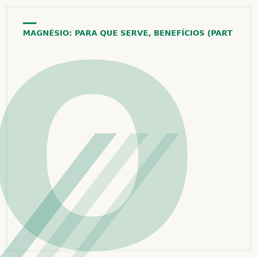 Os tipos de magnésio que existem