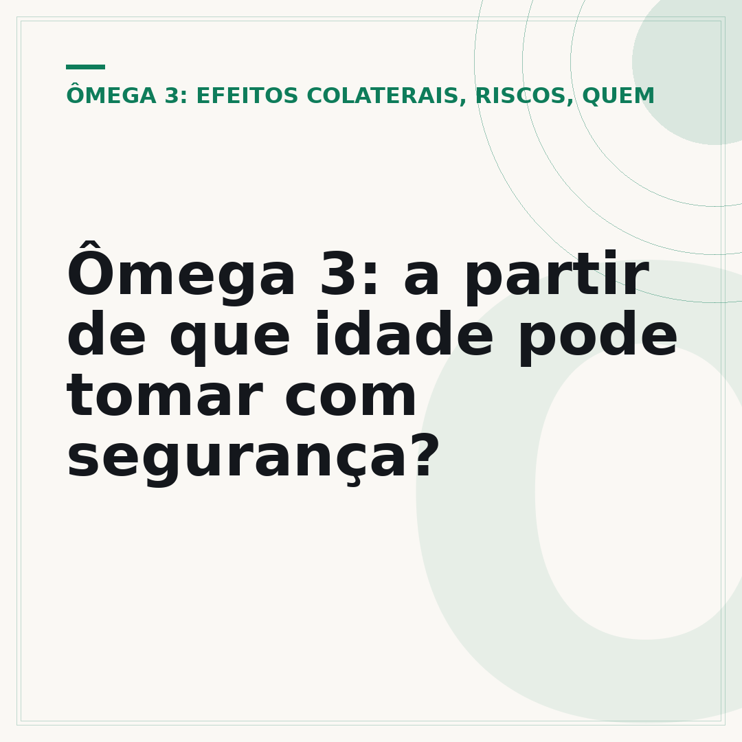 Ômega 3: a partir de que idade pode tomar com segurança?