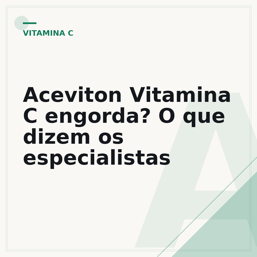 Aceviton Vitamina C engorda? O que dizem os especialistas