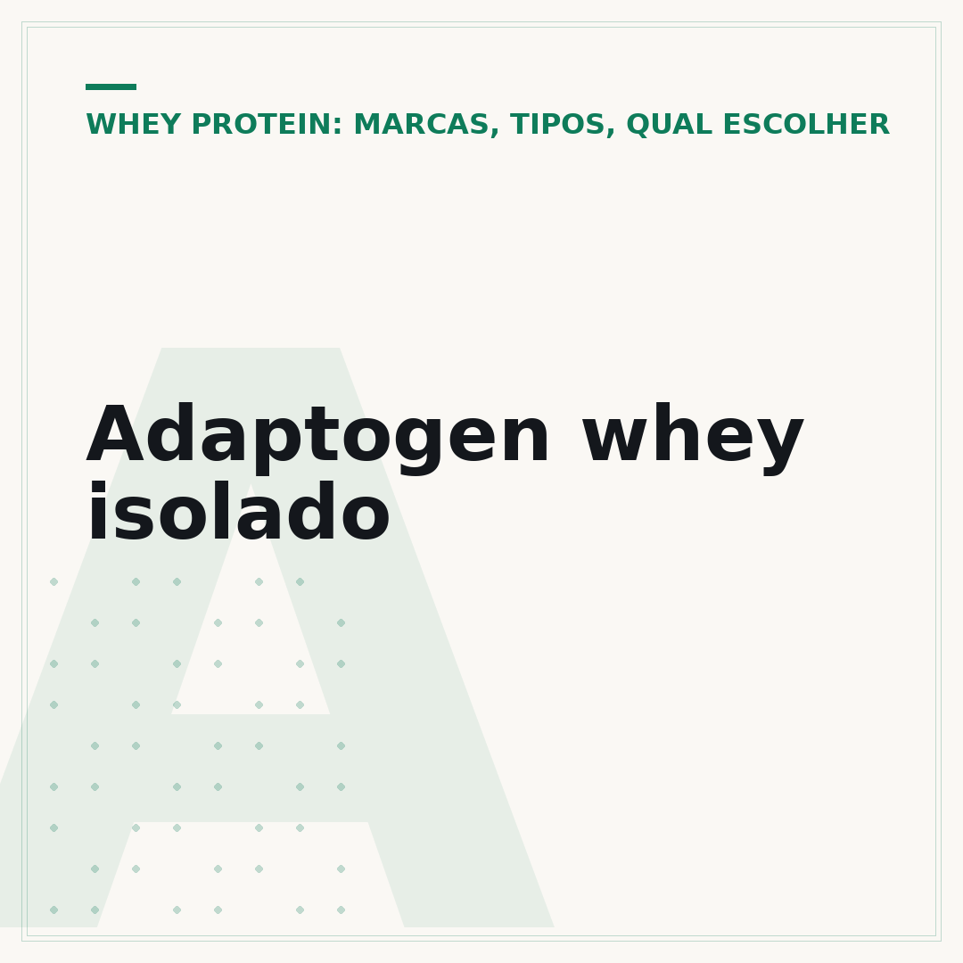 Adaptogen whey isolado