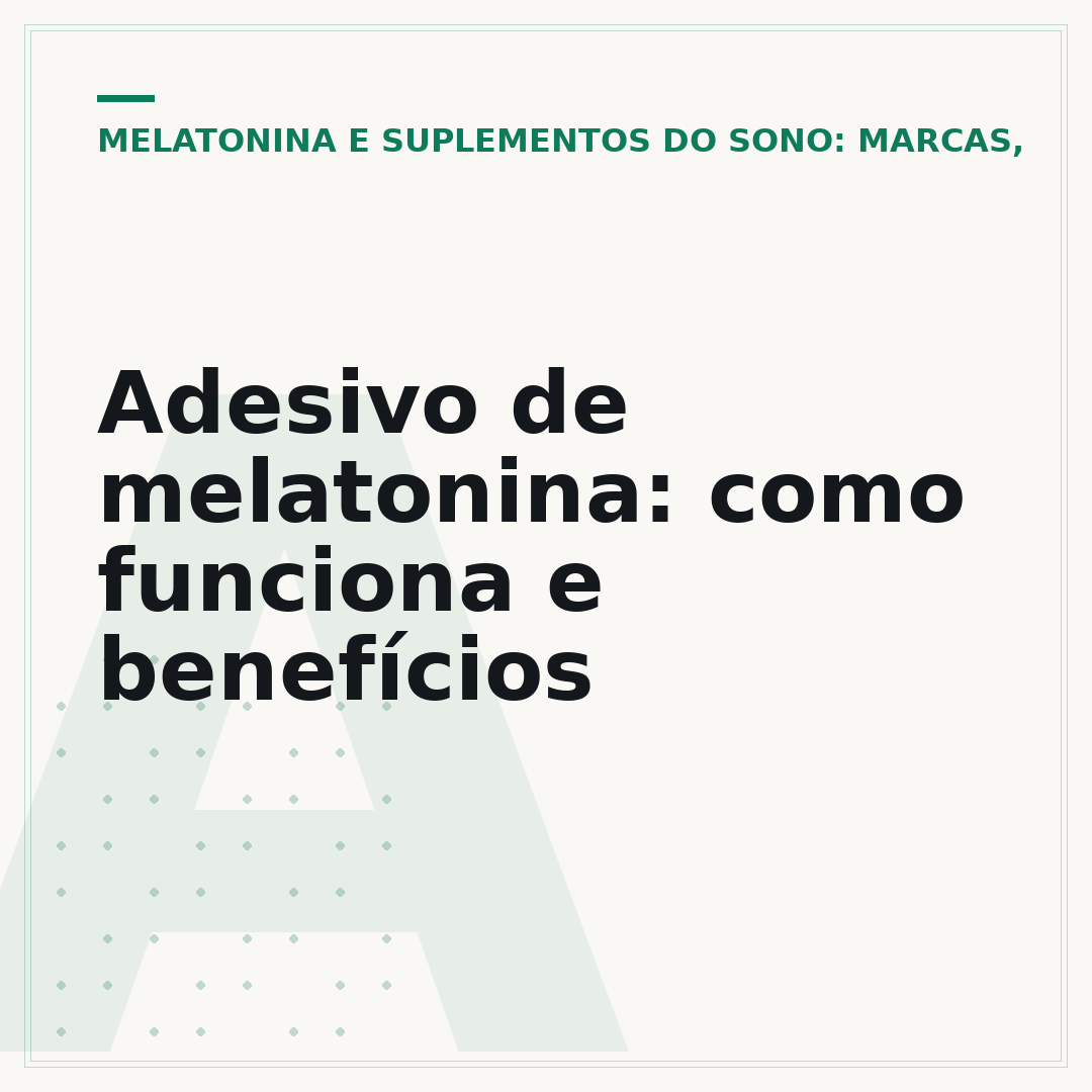 Adesivo de melatonina: como funciona e benefícios