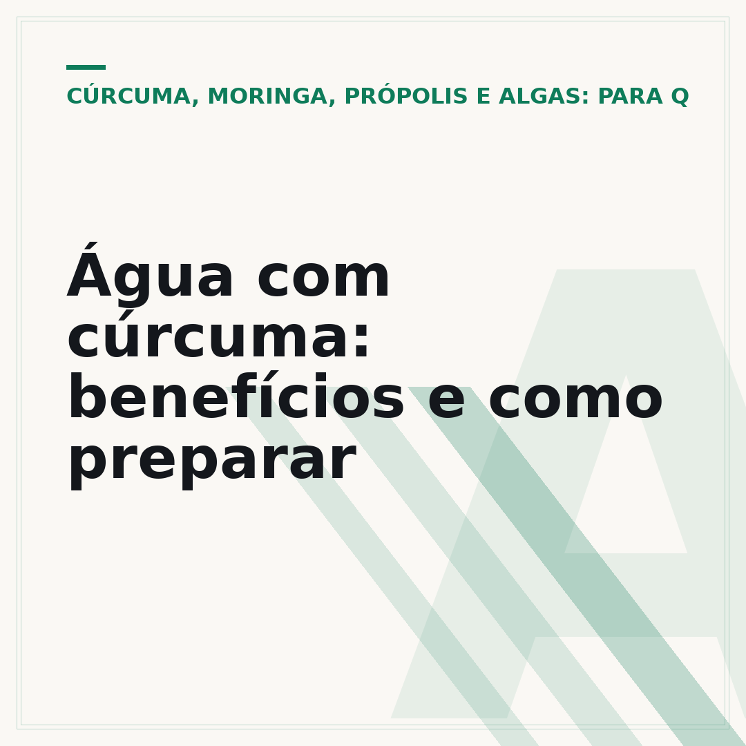 Água com cúrcuma: benefícios e como preparar