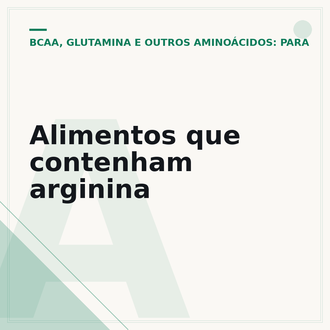 Alimentos que contenham arginina
