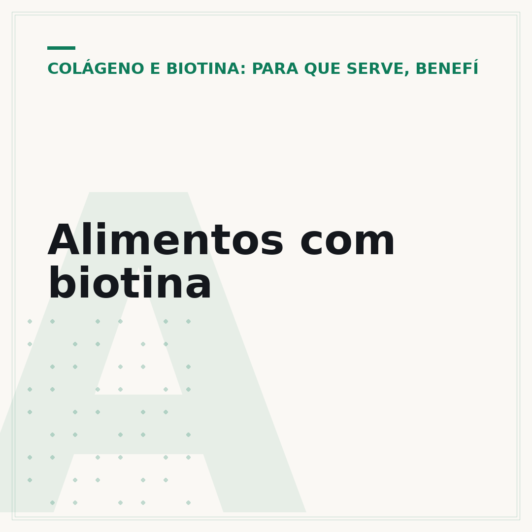 Alimentos com biotina