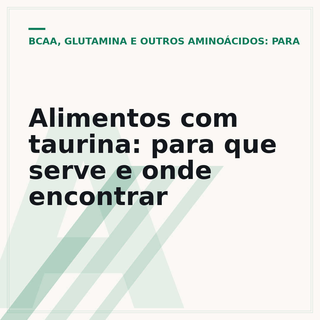 Alimentos com taurina: para que serve e onde encontrar