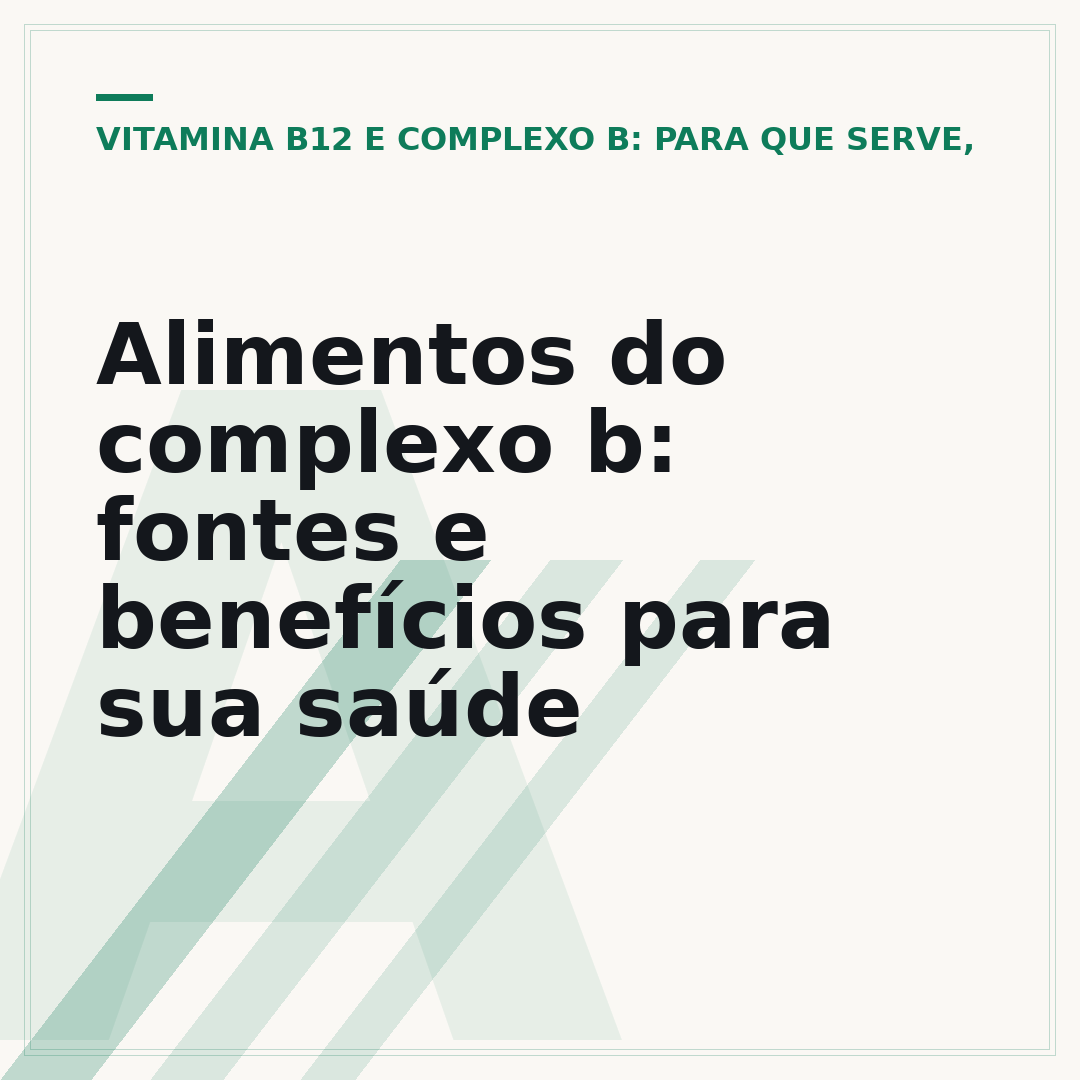 Alimentos do complexo b: fontes e benefícios para sua saúde