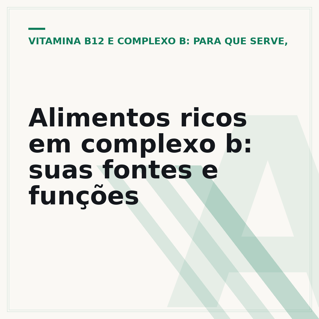 Alimentos ricos em complexo b: suas fontes e funções