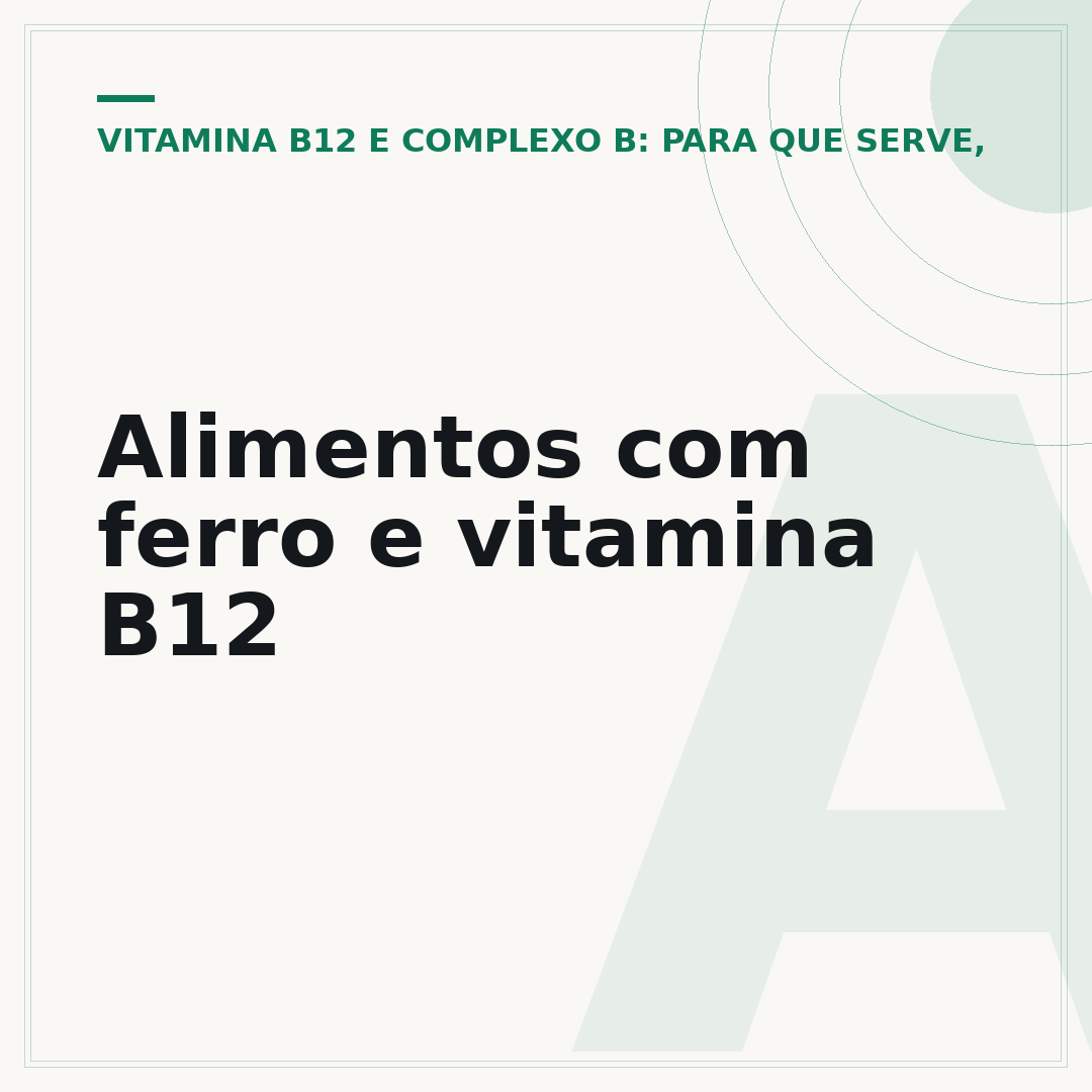 Alimentos com ferro e vitamina B12