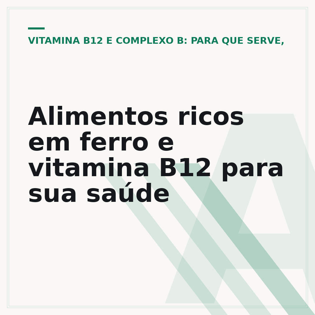 Alimentos ricos em ferro e vitamina B12 para sua saúde
