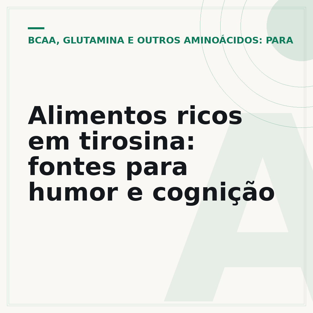 Alimentos ricos em tirosina: fontes para humor e cognição