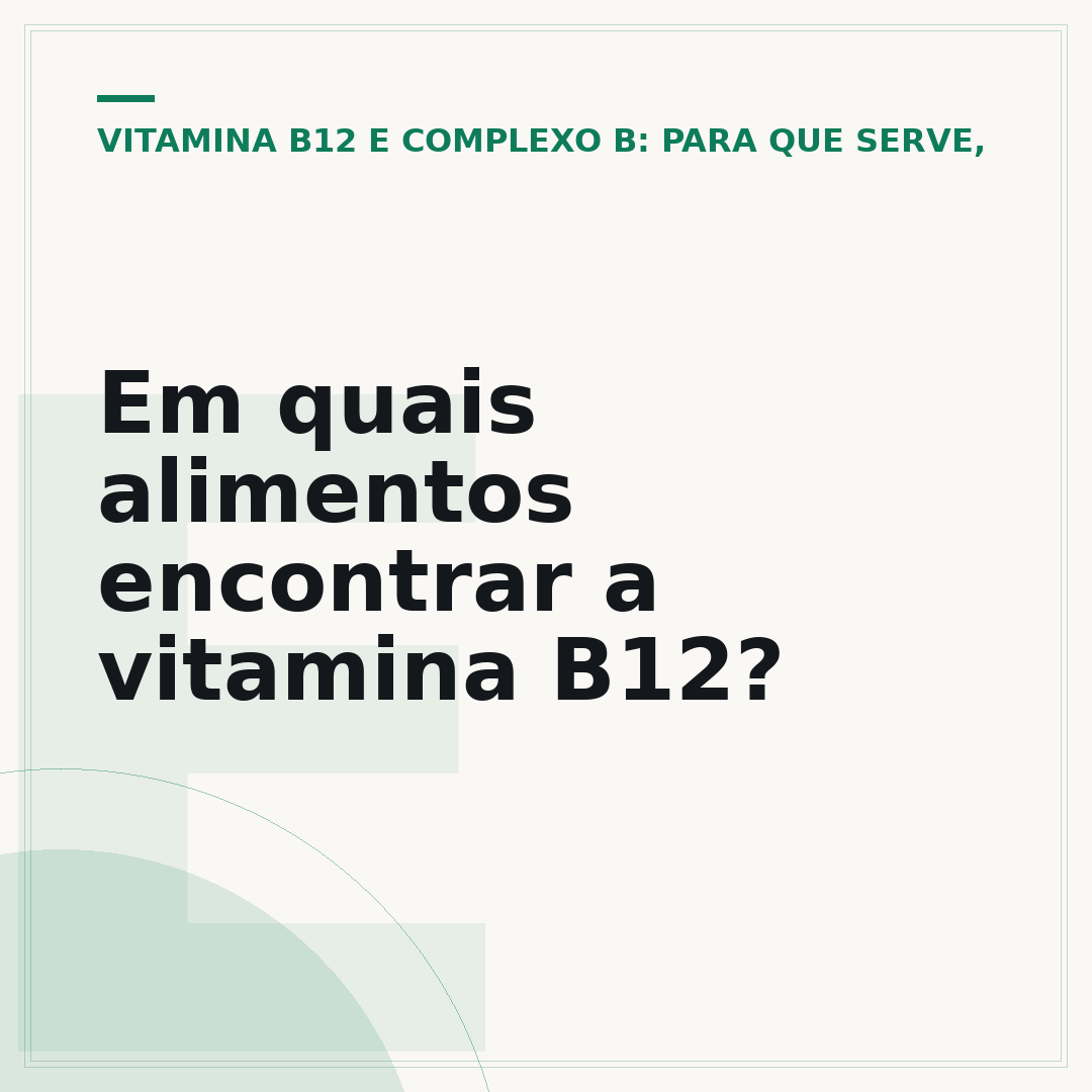 Em quais alimentos encontrar a vitamina B12?