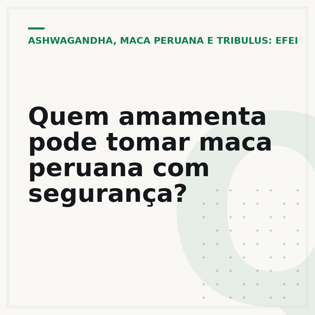 Quem amamenta pode tomar maca peruana com segurança?