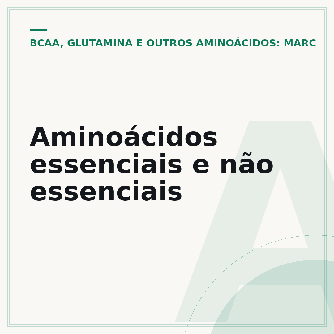 Aminoácidos essenciais e não essenciais