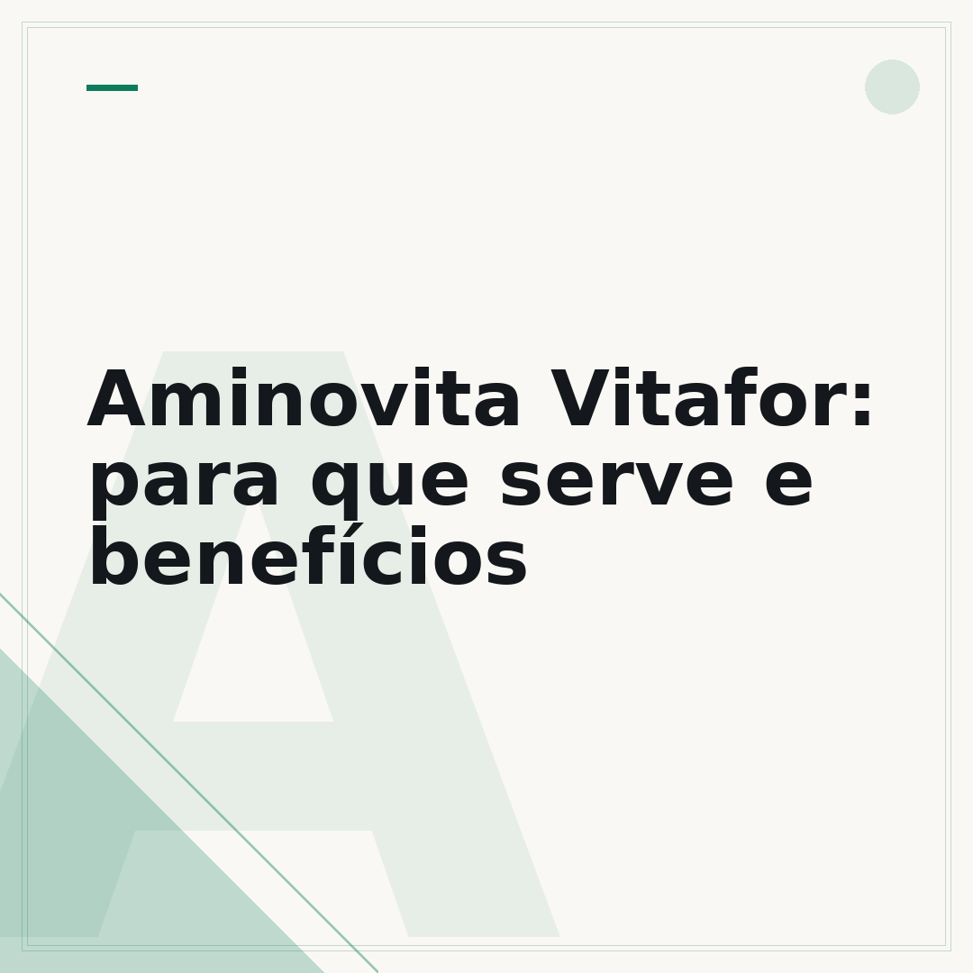 Aminovita Vitafor: para que serve e benefícios