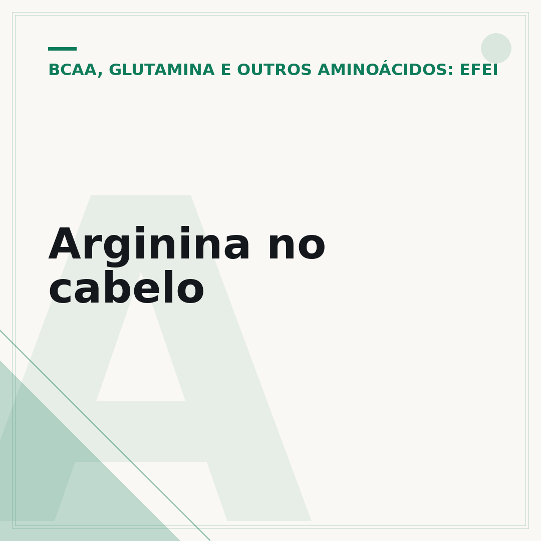 Arginina no cabelo