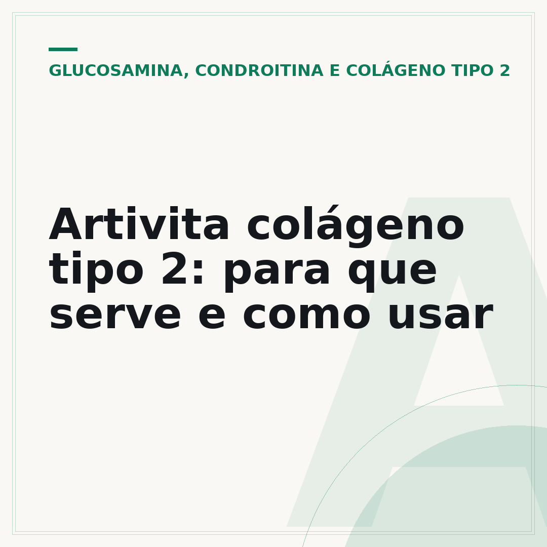 Artivita colágeno tipo 2: para que serve e como usar