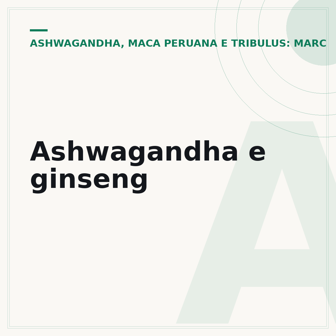 Ashwagandha e ginseng