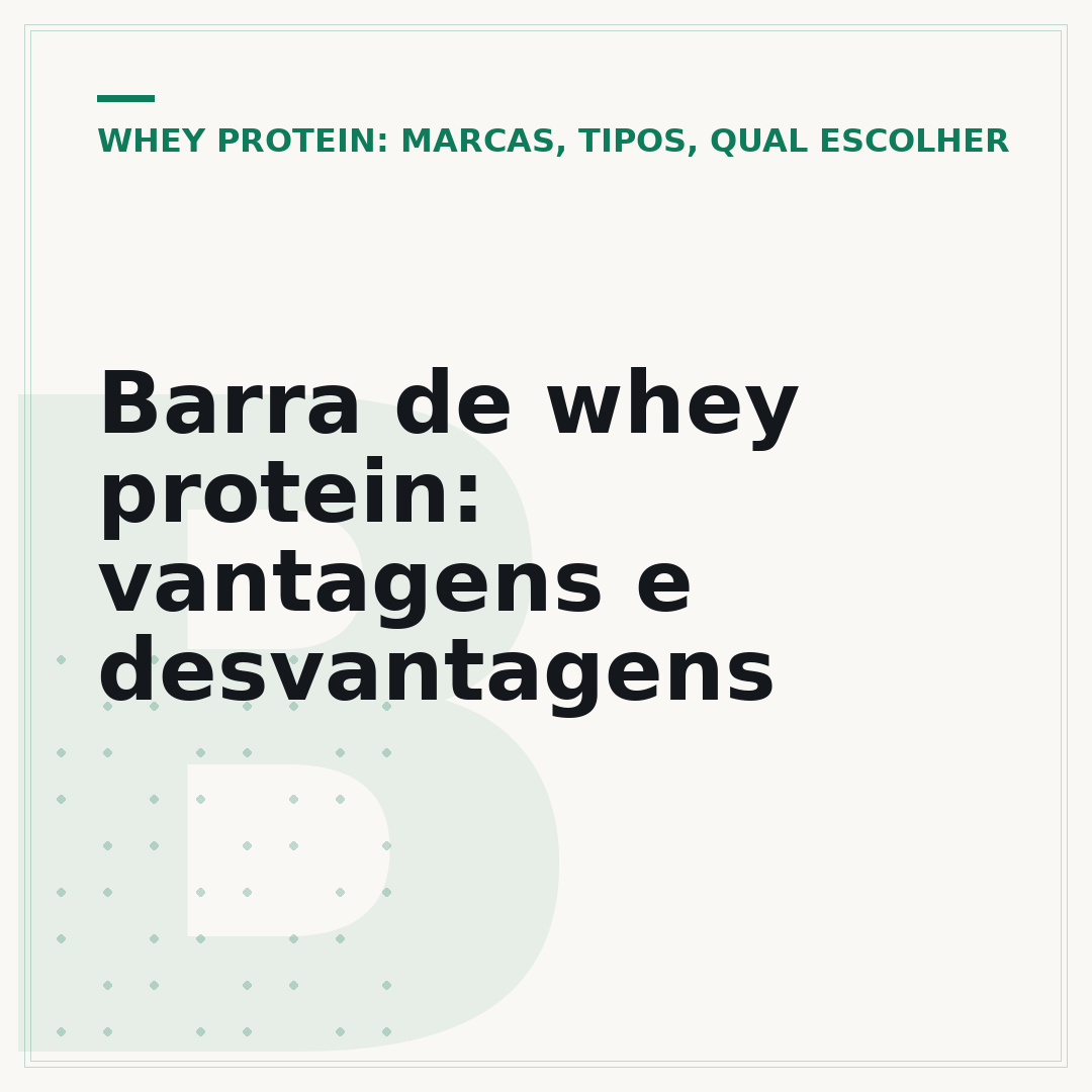 Barra de whey protein: vantagens e desvantagens