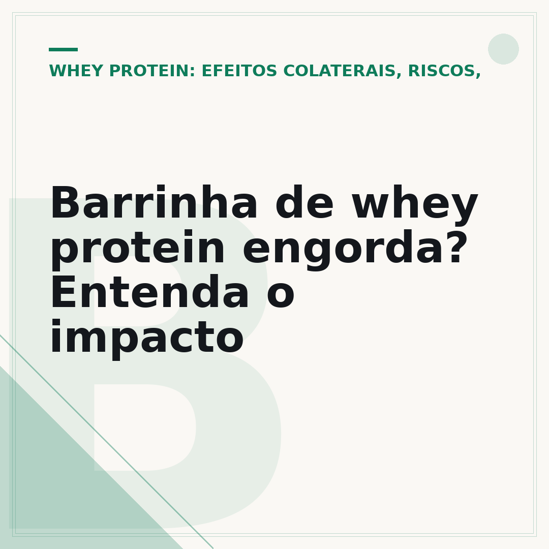 Barrinha de whey protein engorda? Entenda o impacto