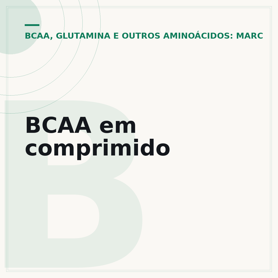 BCAA em comprimido