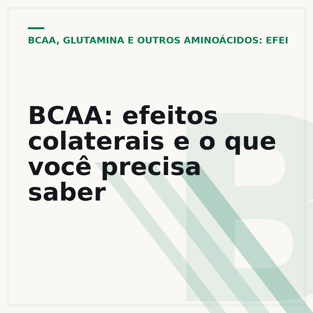 BCAA: efeitos colaterais e o que você precisa saber