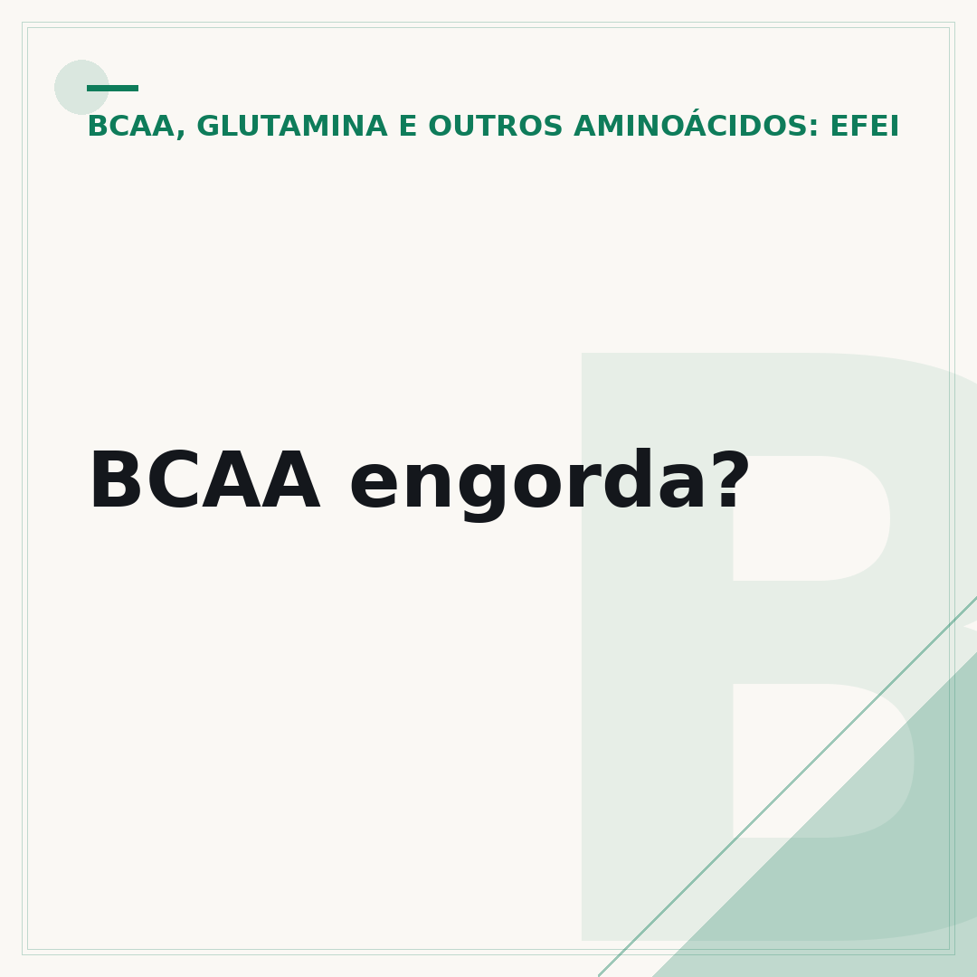 BCAA engorda?