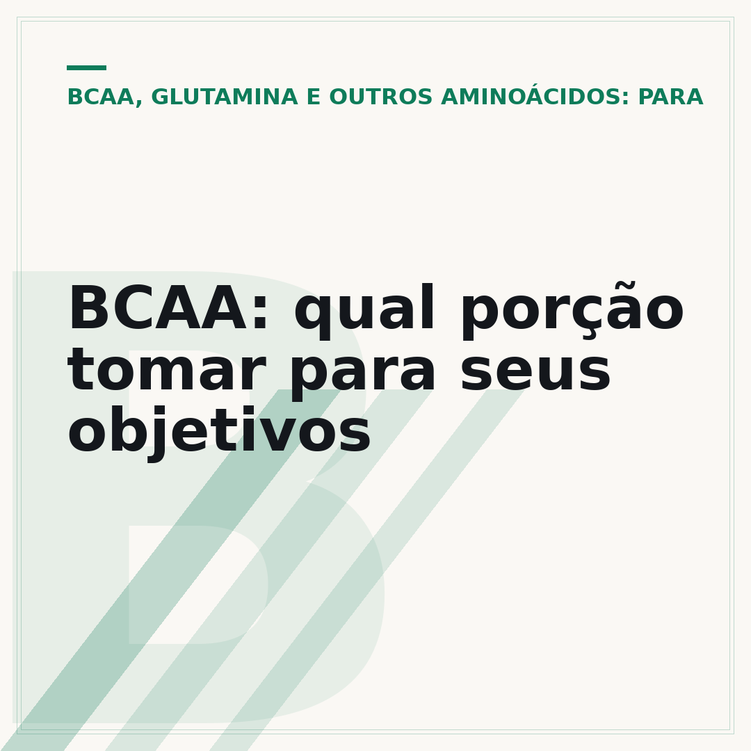 BCAA: qual porção tomar para seus objetivos