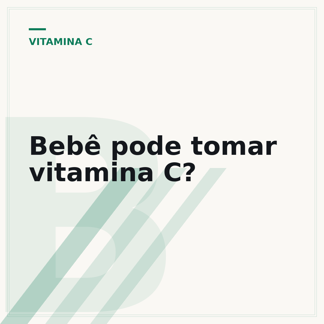 Bebê pode tomar vitamina C?