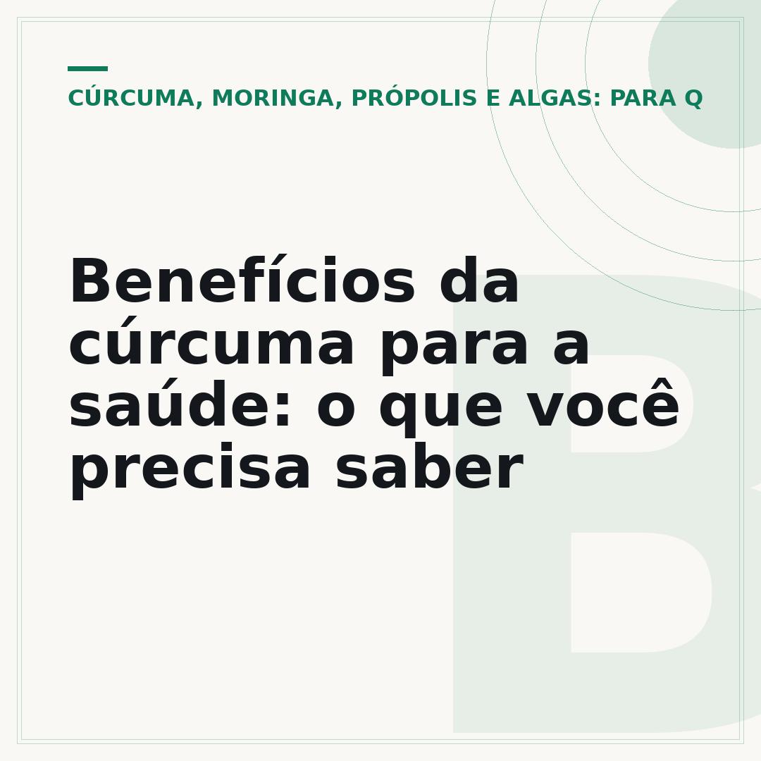Benefícios da cúrcuma para a saúde: o que você precisa saber
