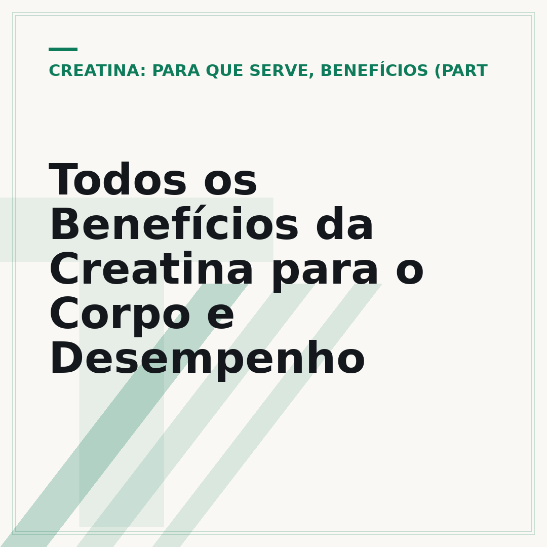 Todos os Benefícios da Creatina para o Corpo e Desempenho