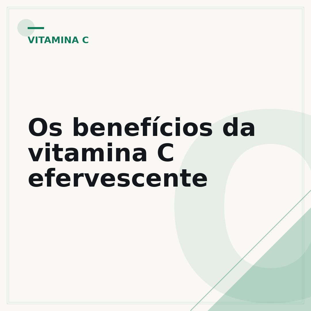 Os benefícios da vitamina C efervescente