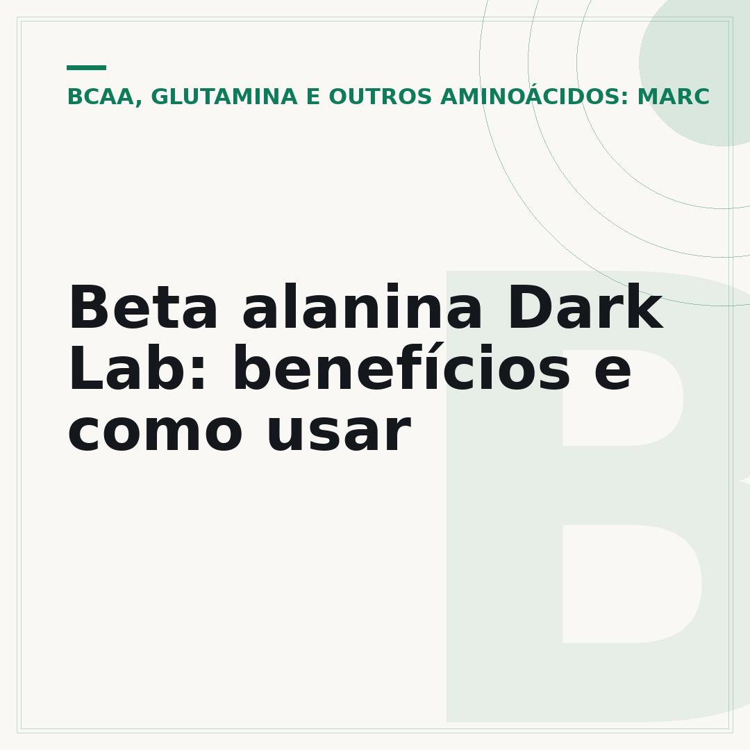 Beta alanina Dark Lab: benefícios e como usar
