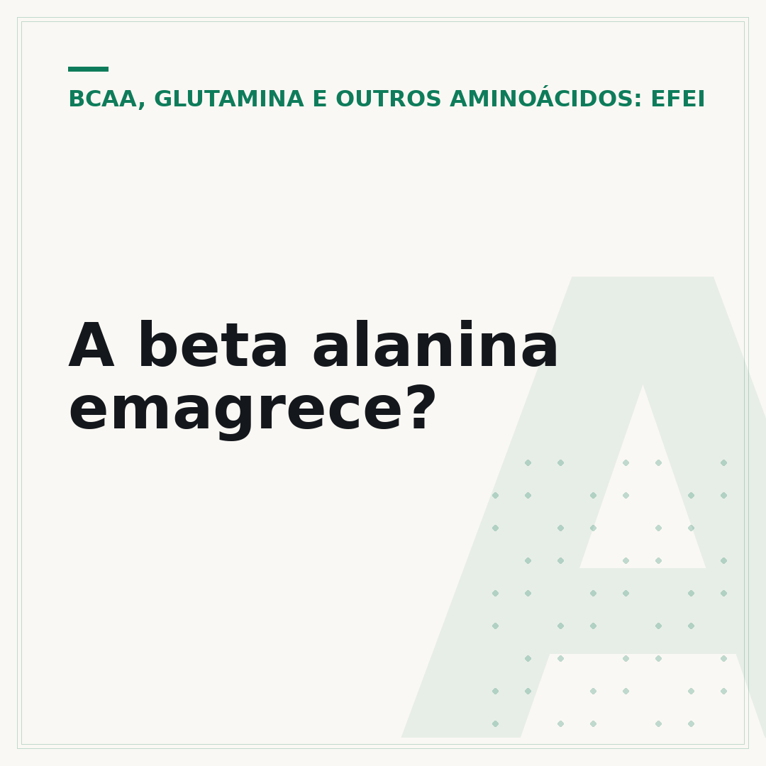 A beta alanina emagrece?