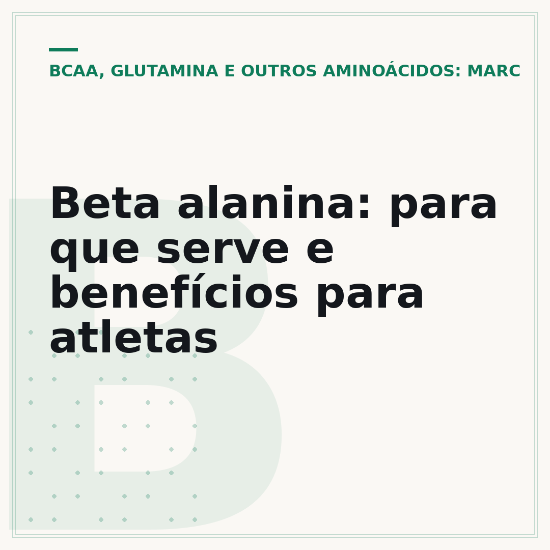 Beta alanina: para que serve e benefícios para atletas