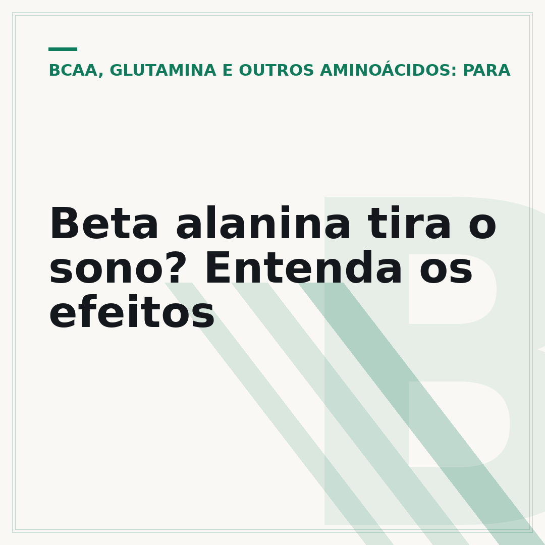 Beta alanina tira o sono? Entenda os efeitos