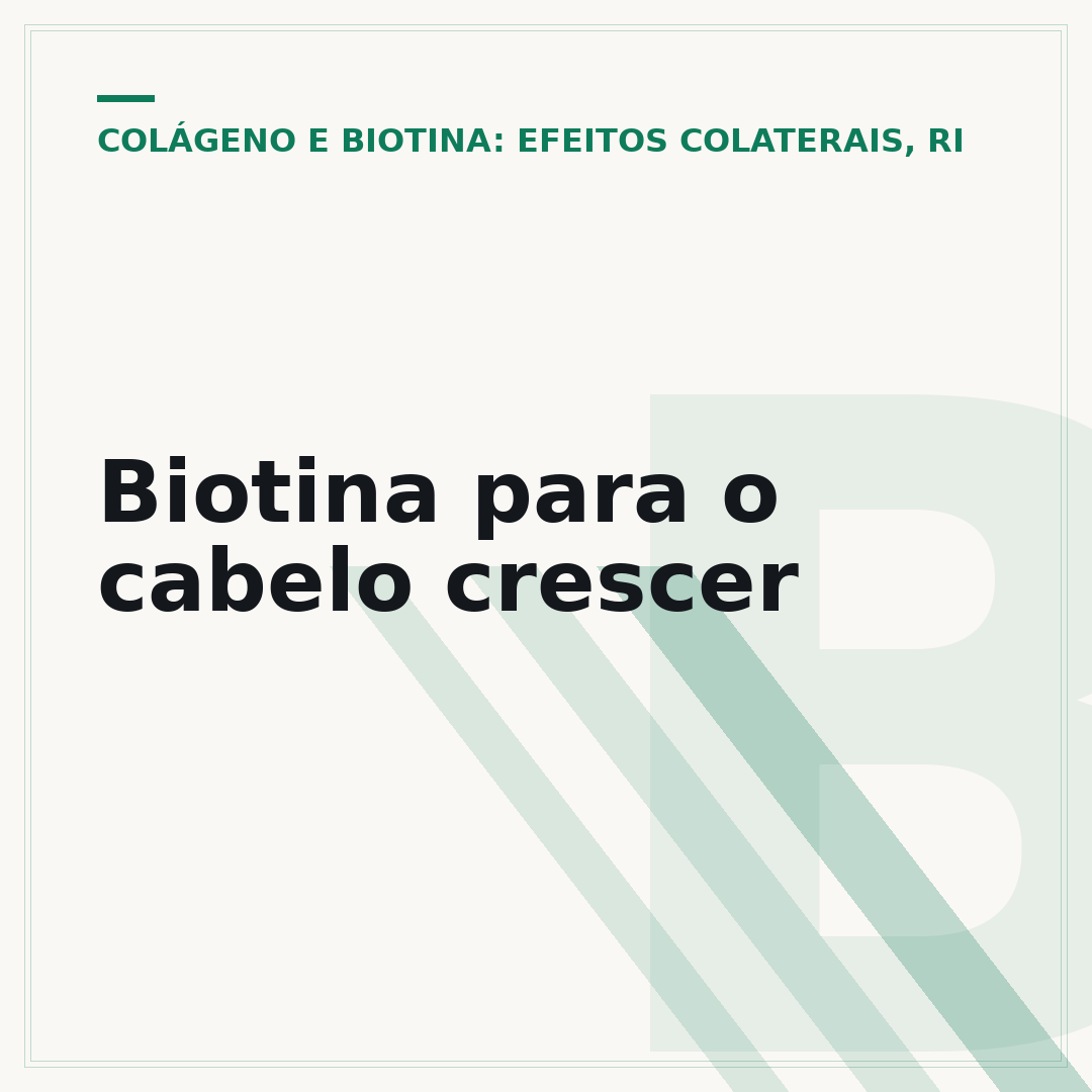 Biotina para o cabelo crescer