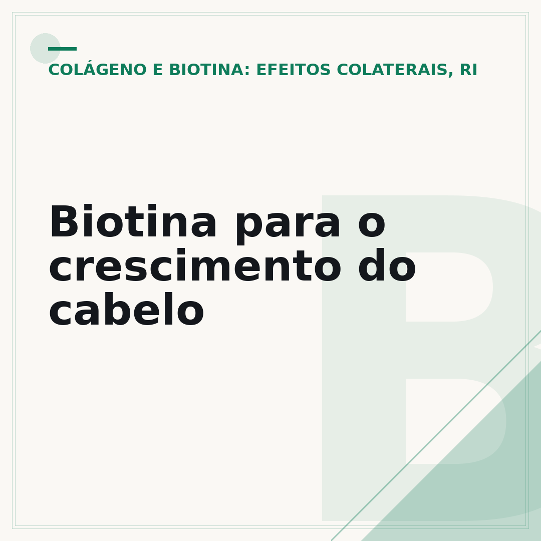 Biotina para o crescimento do cabelo