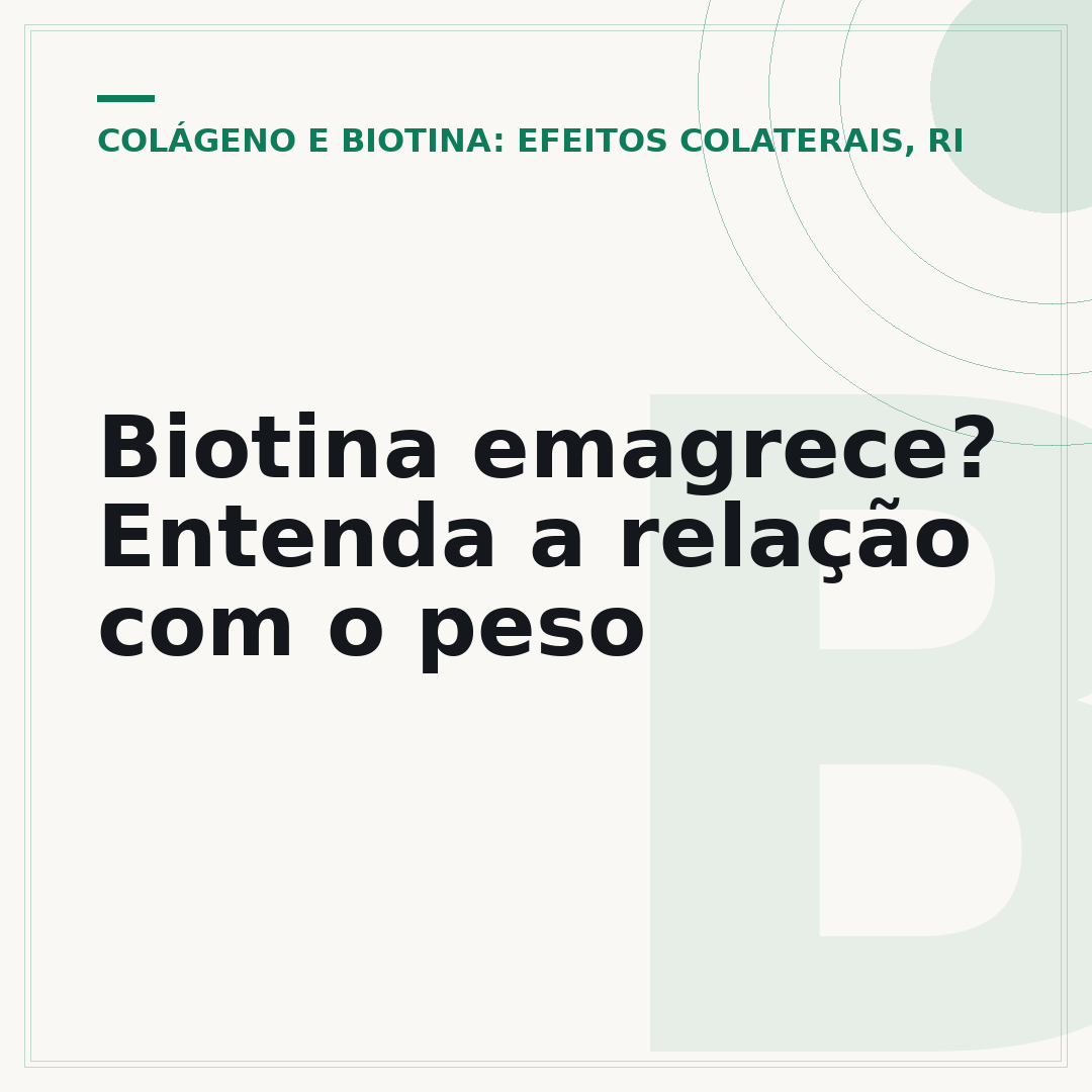 Biotina emagrece? Entenda a relação com o peso
