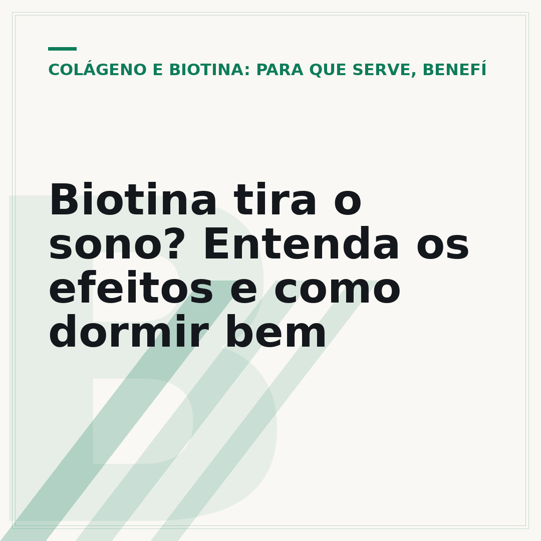 Biotina tira o sono? Entenda os efeitos e como dormir bem