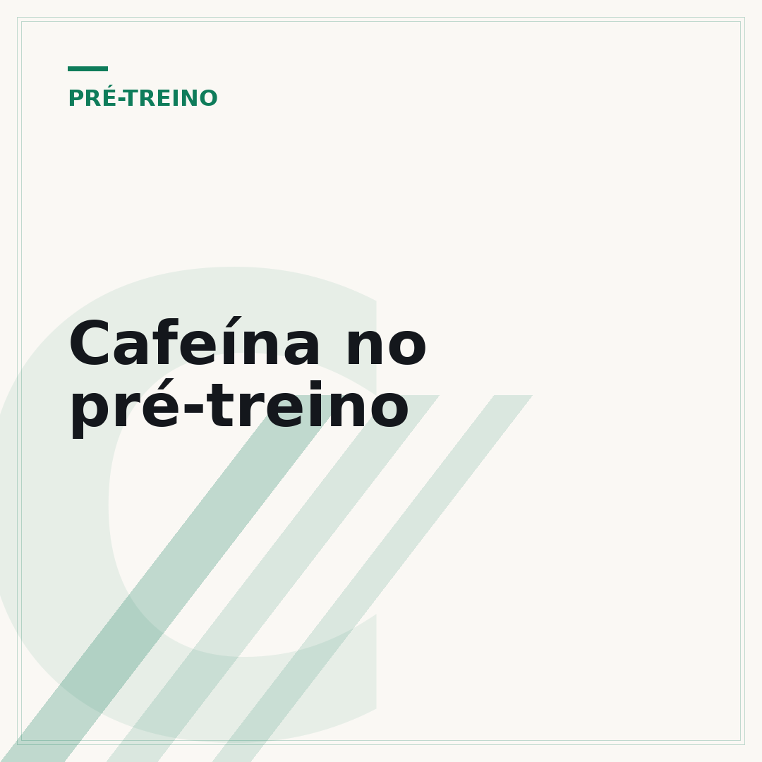 Cafeína no pré-treino