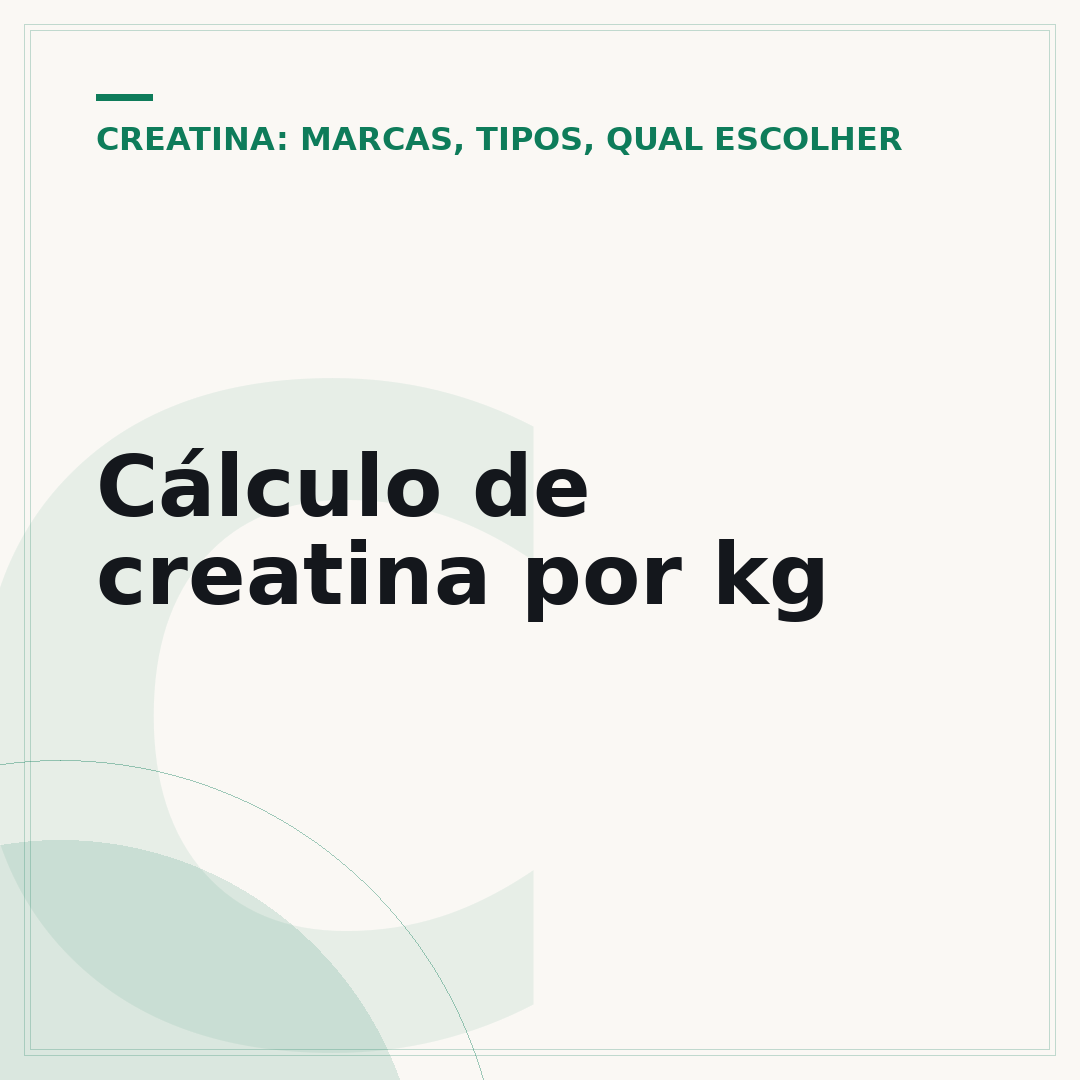 Cálculo de creatina por kg