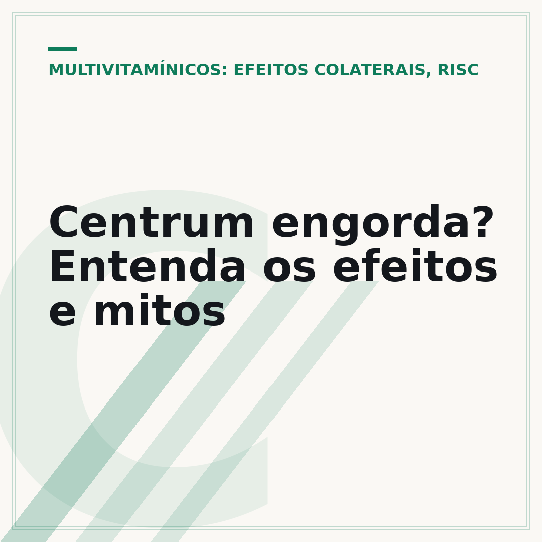 Centrum engorda? Entenda os efeitos e mitos
